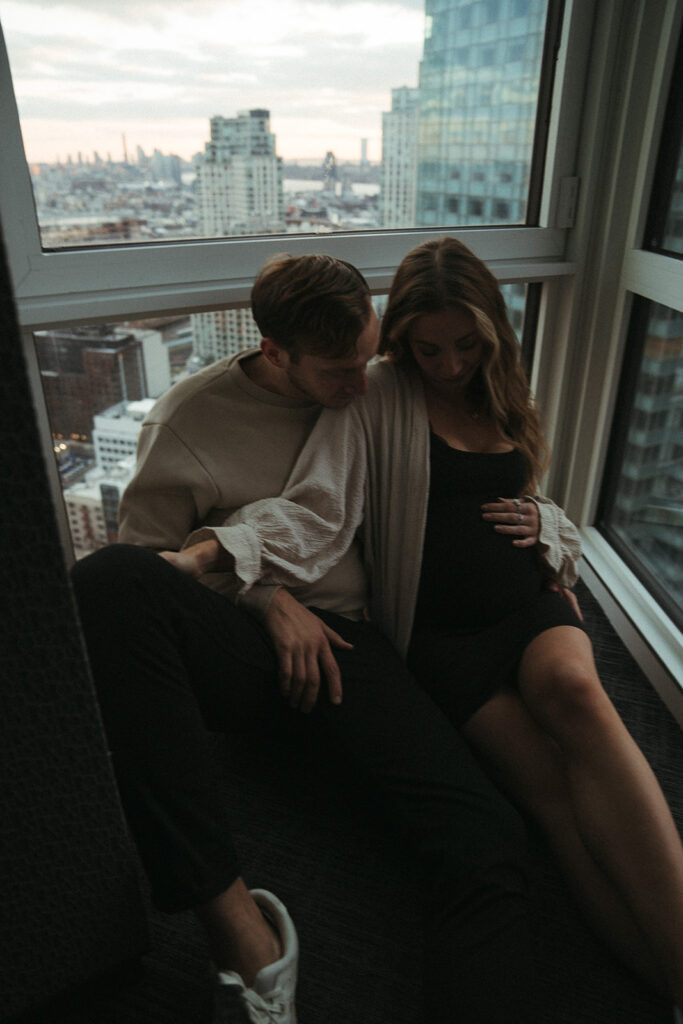 NYC In-Home Maternity Session // Sydney + Damjan